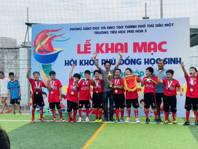 Trường Tiểu học Phú Hòa 3 tổ chức Lễ khai mạc Hội khỏe phù đổng học sinh năm học 2023 - 2024