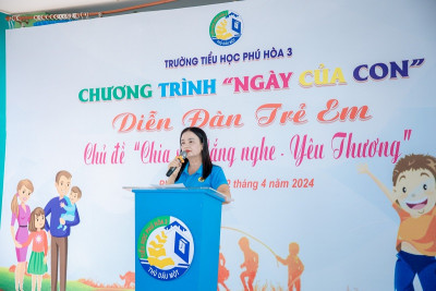 Chương trình diễn đàn trẻ em “Điều em muốn nói” và “Ngày của con” với chủ đề "Chia sẻ - lắng nghe - yêu thương" năm học 2023-2024.