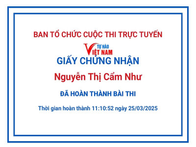 Công đoàn cơ sở Trường Tiểu học Phú Hòa 3 tiếp tục tham gia thi trực tuyến "Tự hào Việt Nam" Tuần 3