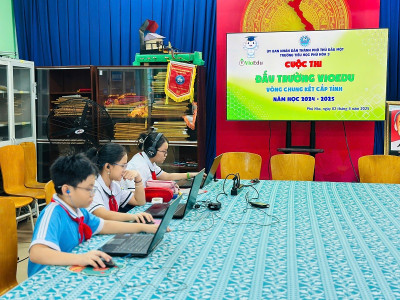 Trường Tiểu học Phú Hòa 3 tổ chức thành công cuộc thi đấu trường VioEdu cấp Tỉnh