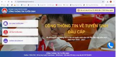 Hướng dẫn Cha mẹ đăng kí tuyển sinh trực tuyến vào Lớp 6 năm học 2026-2027