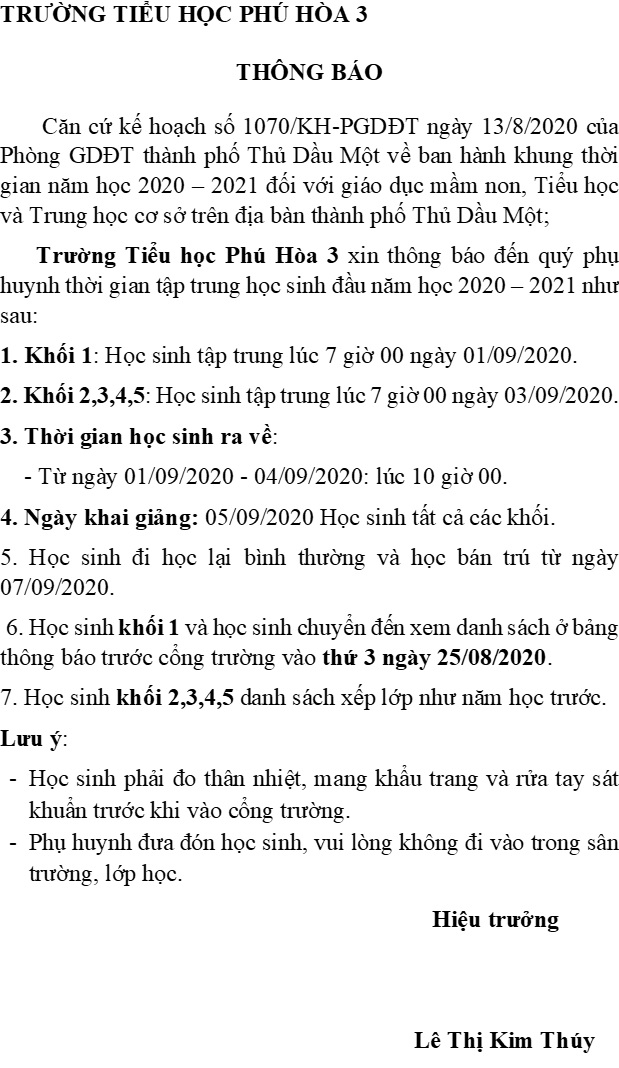 thong bao