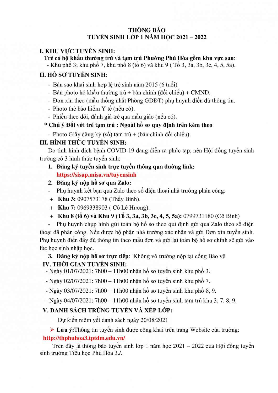 THONG BAO TUYỂN SINH 2021 2022 doc