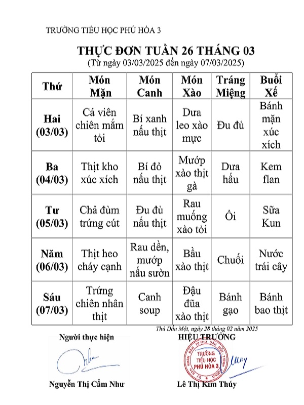 26 THUC DON TUAN 26 THANG 2