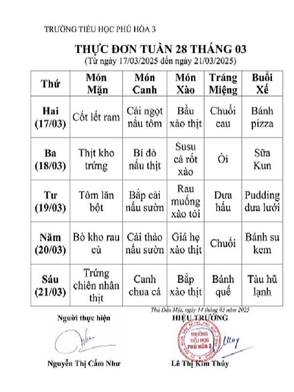 28 THUC DON TUAN 28 THANG 3